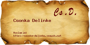 Csonka Delinke névjegykártya